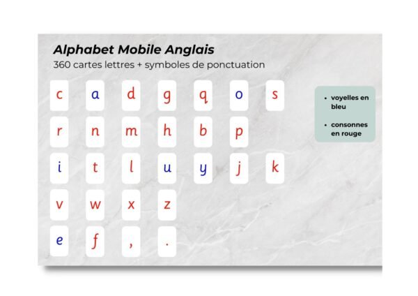 Alphabet Mobile Anglais